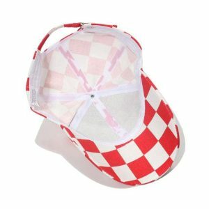 Aesthetic Checkered Trucker Hat for Y2K Fashion and Summer Outfits