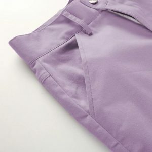 Aesthetic Lavender Cargo Pants for Y2K Fashion and Summer Outfits