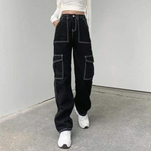 Aesthetic Y2K Baggy Jeans for Trendy Summer Outfits and 90s Vibes