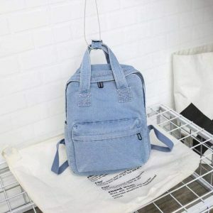 Aesthetic Y2K Denim Backpack for Trendy Summer Outfits and Adventures