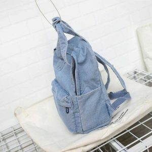 Aesthetic Y2K Denim Backpack for Trendy Summer Outfits and Adventures