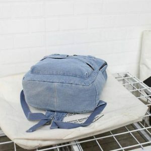 Aesthetic Y2K Denim Backpack for Trendy Summer Outfits and Adventures