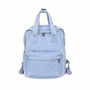 Aesthetic Y2K Denim Backpack for Trendy Summer Outfits and Adventures