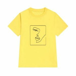 Artsy Abstract Y2K T-Shirt: Trendy 90s Fashion for Unique Outfits