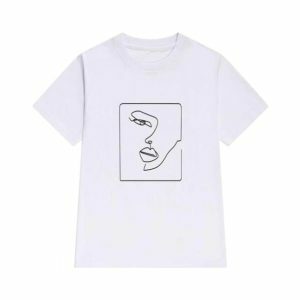 Artsy Abstract Y2K T-Shirt: Trendy 90s Fashion for Unique Outfits