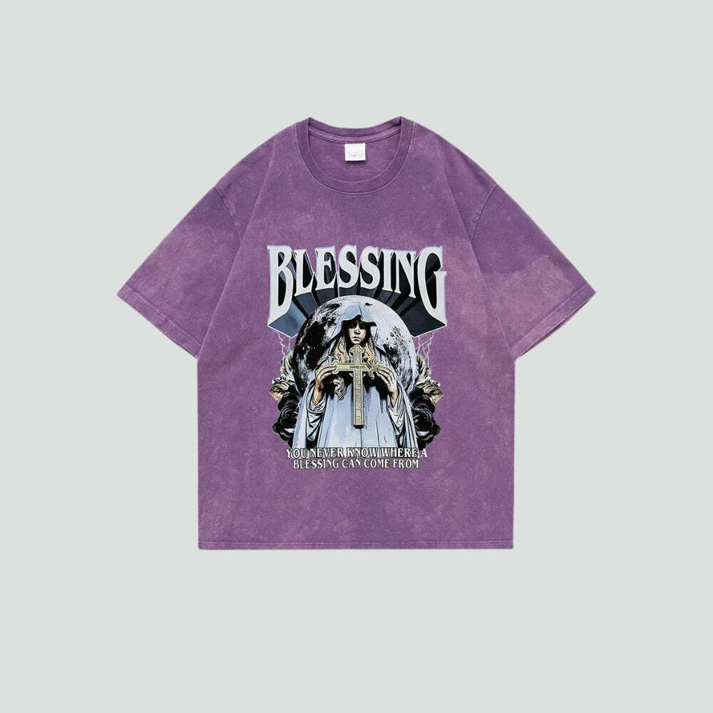 Blessing Tee: Y2K Fashion Essential for Summer Outfits & Aesthetic Vibes