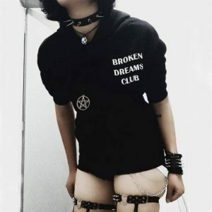 Broken Dreams Club Hoodie - Y2K Grunge Aesthetic for Trendy Outfits