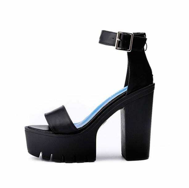 Chic Chunky High Heels for Y2K Fashion & 90s Inspired Outfits