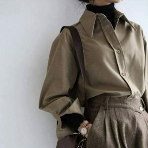 Chic Dark Academia Blouse for Y2K Fashion Lovers & Aesthetic Outfits