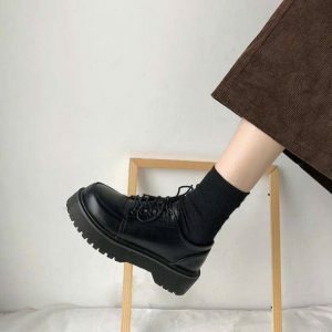 Chic Dark Academia Shoes for Y2K Fashion & Grunge Aesthetic Styles