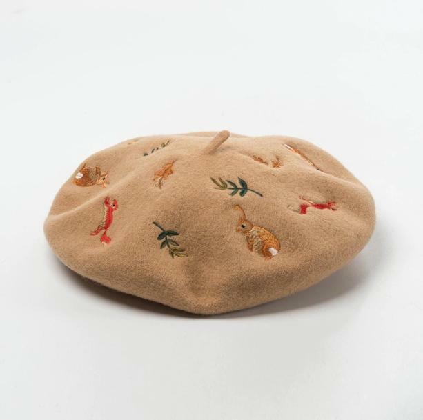 Chic Forest French Beret for Y2K Fashion & Aesthetic Outfits