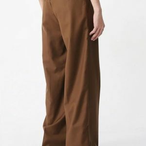 Chic Old Money Wide Leg Pants for Effortless Y2K Fashion Style