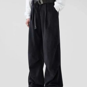 Chic Pleated Wide Leg Pants for Effortless Y2K and 90s Fashion Style