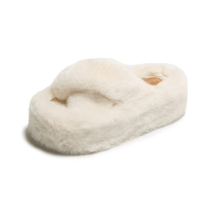 Chic Plushy Platform Slippers for Y2K Fashion & Cozy Summer Vibes