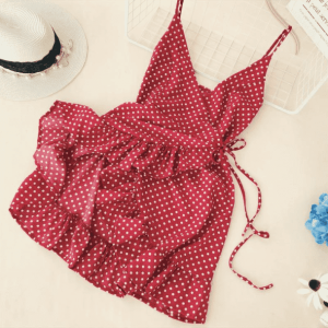 Chic Polka Dots Mini Dress for Y2K Summer Outfits & 90s Fashion Vibes