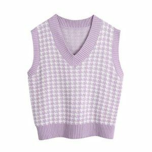 Chic Preppy Style Sweater for Y2K Fashion Lovers and 90s Aesthetic