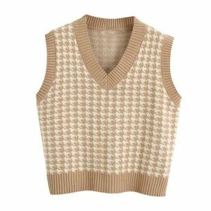 Chic Preppy Style Sweater for Y2K Fashion Lovers and 90s Aesthetic