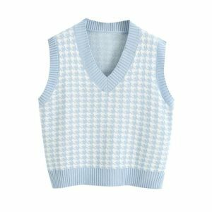 Chic Preppy Style Sweater for Y2K Fashion Lovers and 90s Aesthetic