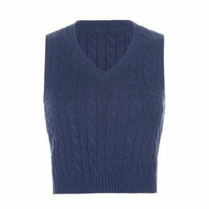 Chic Preppy Style Sweater for Y2K Fashion Lovers and 90s Aesthetic