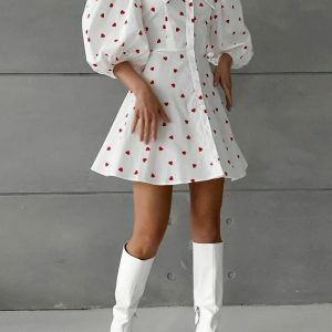 Chic Puff Sleeve Mini Dress for Y2K Fashion Lovers and Summer Vibes