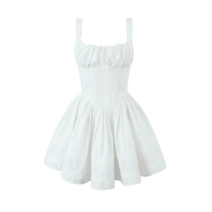 Chic Pure White Summer Dress - Y2K Fashion & Coquette Aesthetic