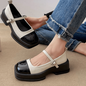 Chic Square Toe Preppy Shoes for Y2K Fashion & 90s Aesthetic Outfits