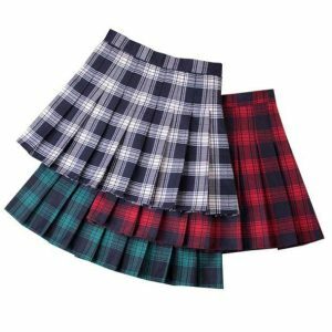 Chic Y2K Aesthetic Plaid Skirt for Trendy Summer Outfits