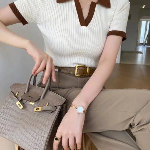 Chic Y2K Corduroy Polo Top for Effortless Summer Outfits