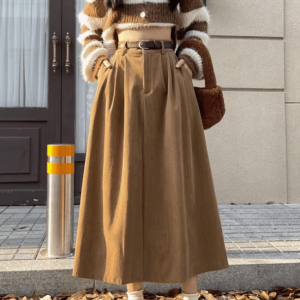 Chic Y2K Corduroy Skirt for Effortless Summer Outfits and Aesthetic Vibes