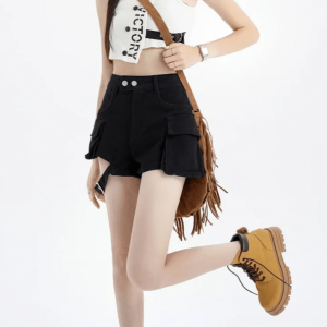 Chic Y2K Flap Pocket Shorts for Effortless Summer Style