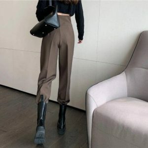 Chic Y2K High Waist Cargo Pants for Effortless 90s Fashion Style