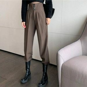 Chic Y2K High Waist Cargo Pants for Effortless 90s Fashion Style