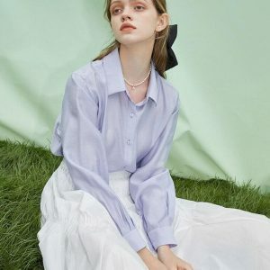 Chic Y2K Soft Color Polo Shirt for Effortless Summer Outfits