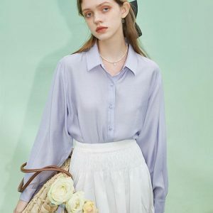 Chic Y2K Soft Color Polo Shirt for Effortless Summer Outfits