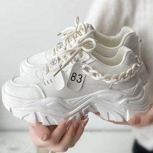 Chunky Chain Sneakers: Y2K Fashion Must-Have for Trendy Outfits