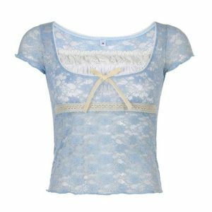 Coquette Aesthetic Lace Top: Y2K Fashion for Effortless Summer Style