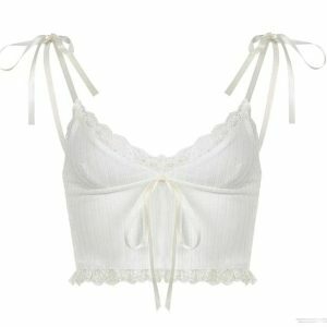 Coquette Aesthetic Y2K Crop Top for Effortless Summer Style