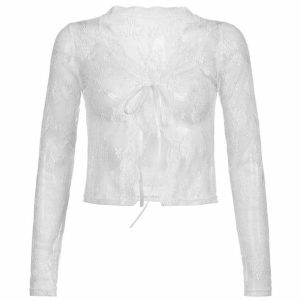 Coquette Y2K See-Through Top for Effortless Summer Style