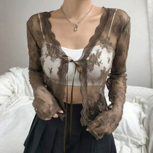 Coquette Y2K See-Through Top for Effortless Summer Style