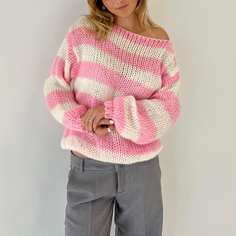 Cozy Cable Knit Sweater for Y2K Fashion & Grunge Aesthetic Outfits