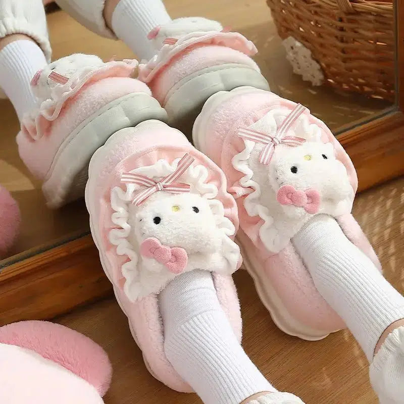 Cozy Hello Kitty Slippers for Y2K Aesthetic and Cute Outfits