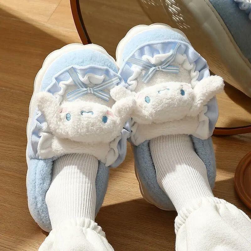 Cozy Hello Kitty Slippers for Y2K Aesthetic and Cute Outfits