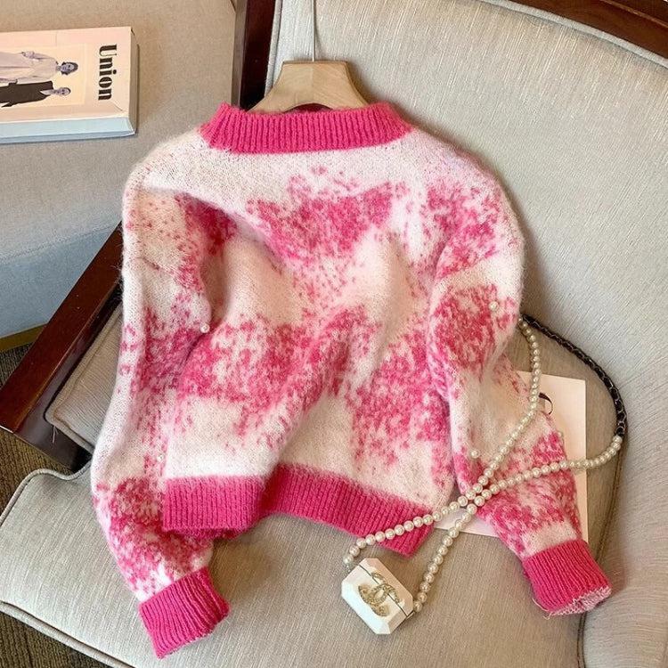 Cozy Pearl Beaded Knit Sweater for Y2K Fashion Lovers