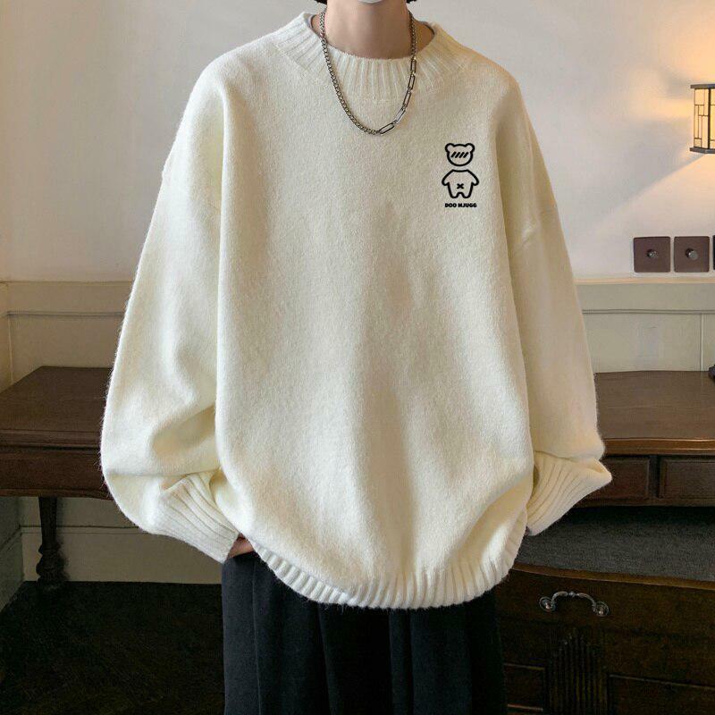 Cozy Y2K Aesthetic Soft Boy Bear Sweater for Trendy Outfits