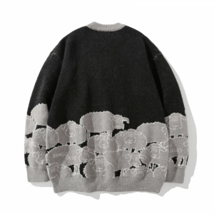 Cozy Y2K Fashion Snuggle Sheep Sweater for Cute Summer Outfits