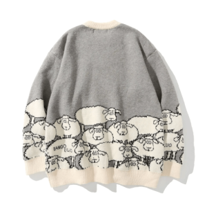 Cozy Y2K Fashion Snuggle Sheep Sweater for Cute Summer Outfits