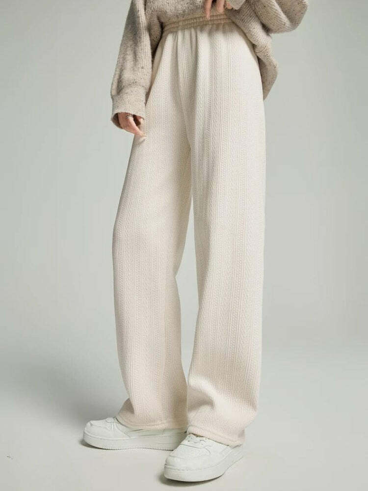 Cozy Y2K Knitted Sweatpants for Effortless Summer Style