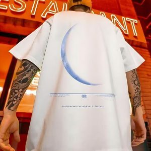 Crescent Moon Graphic Tee - Y2K Aesthetic Summer Outfit Essential