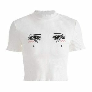 Crying Anime Girl Tee - Y2K Aesthetic Graphic T-Shirt for Trendy Outfits