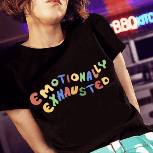 Emotionally Exhausted Tee: Y2K Grunge Aesthetic for Effortless Style